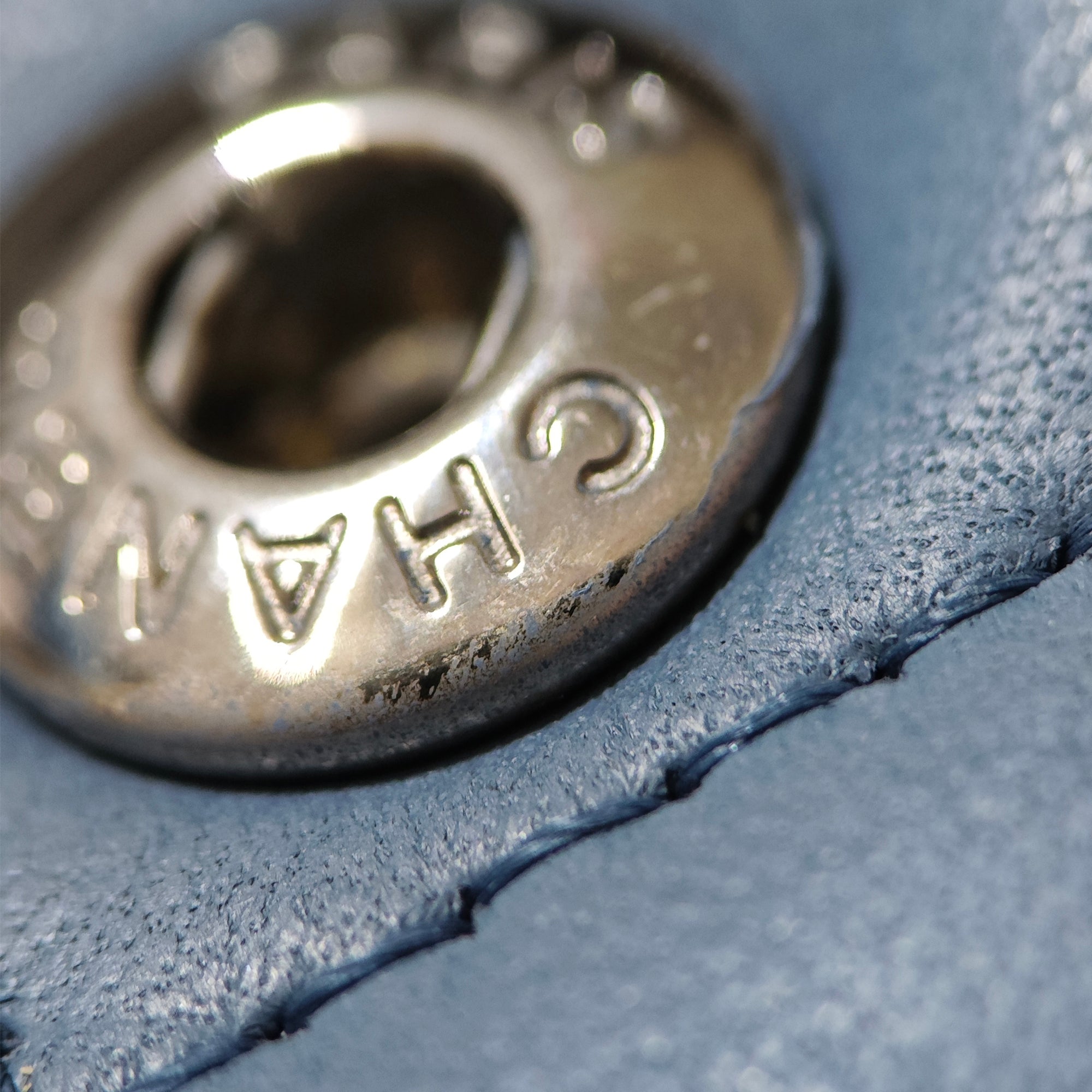 Chanel | Pre-Owned Jumbo Classic Lambskin Double Flap - II | Blue/Dark Blue