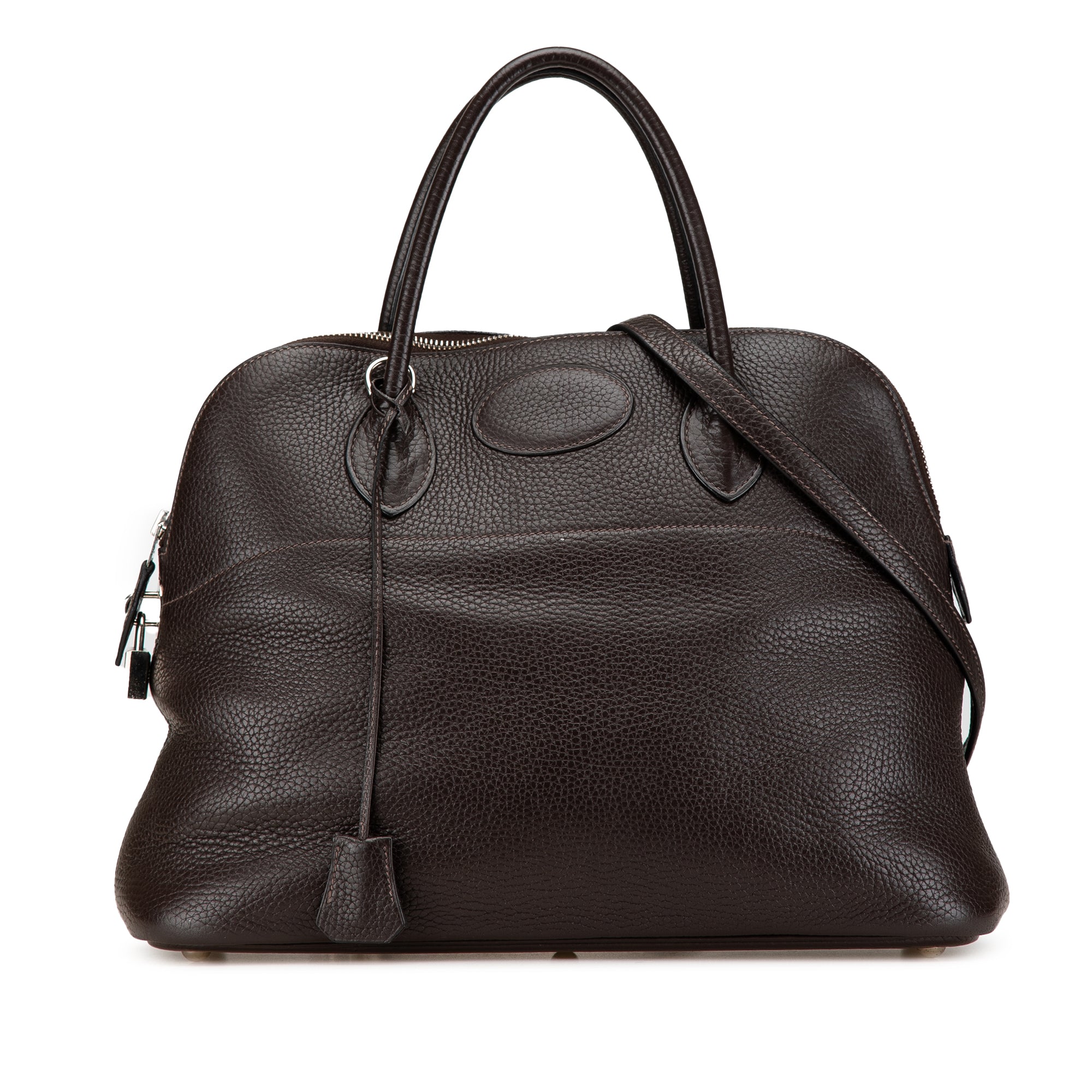 Hermes | Pre-Owned Clemence Bolide 35 | Brown/Dark Brown