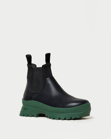 Tara Weather Boot | Black/Green