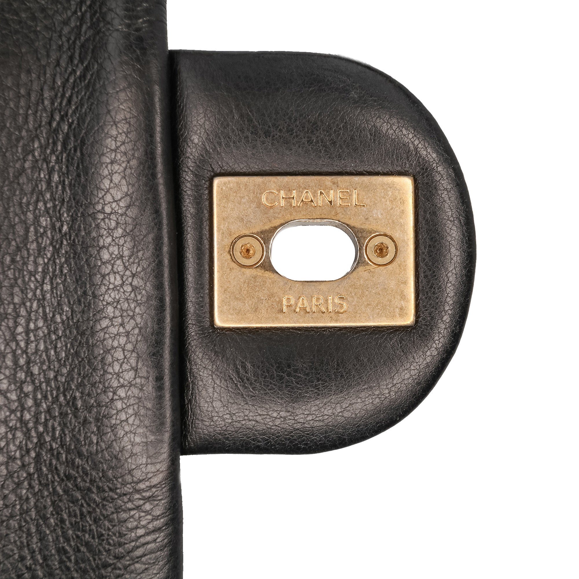 Chanel | Pre-Owned CC Chevron Lambskin Round Flap Satchel | Black