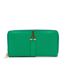 Saint Laurent | Pre-Owned Y Line Long Wallet | Green