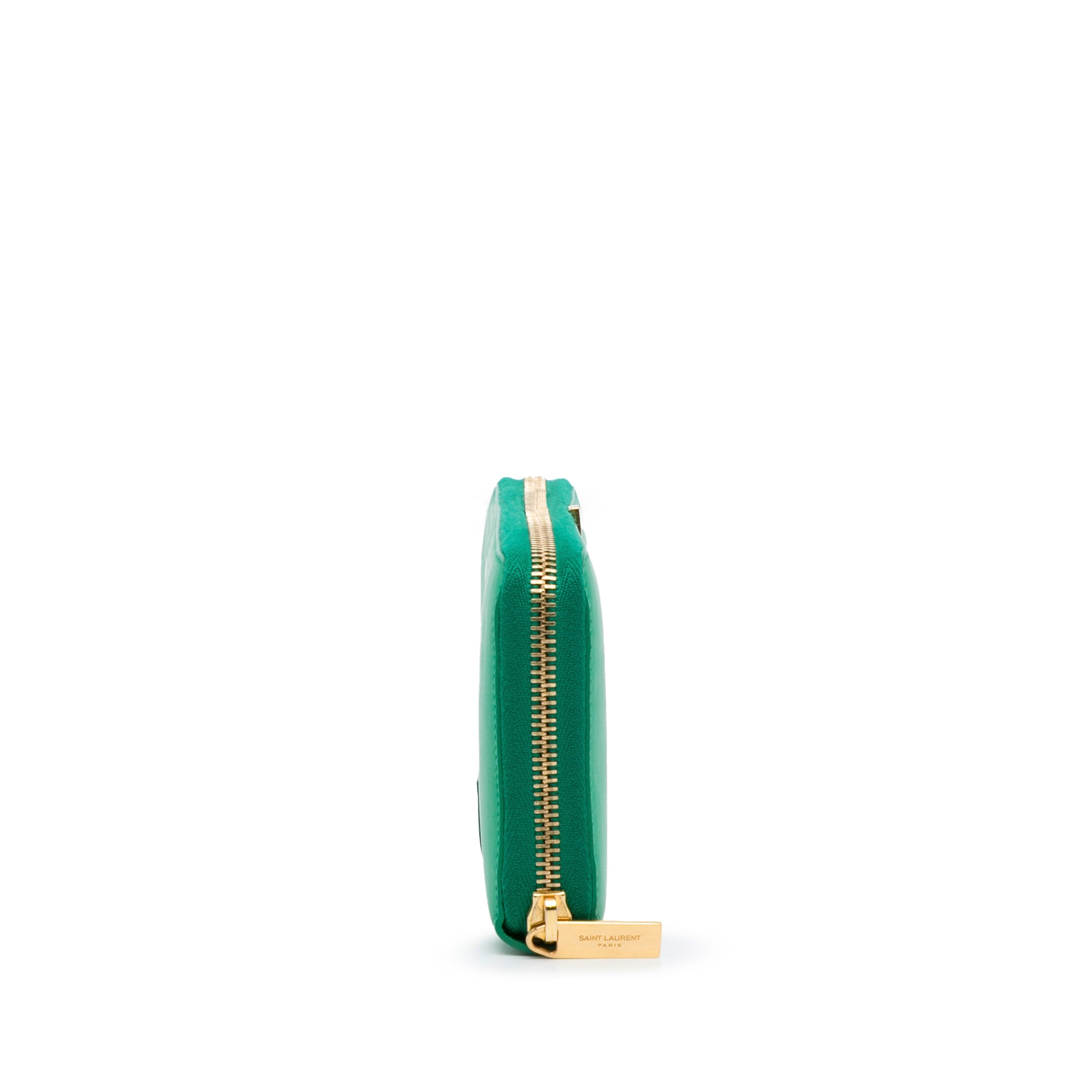 Saint Laurent | Pre-Owned Y Line Long Wallet | Green