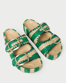 Color: Green/Natural Stripe