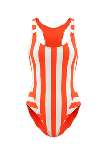 Womens | Araceli One Piece | Habanero/Brule Stripe