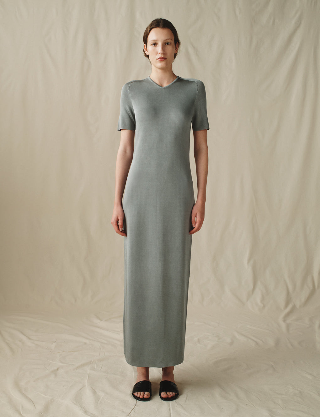 Womens | The Knit T-Shirt Dress | Steel