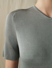Womens | The Knit T-Shirt Dress | Steel