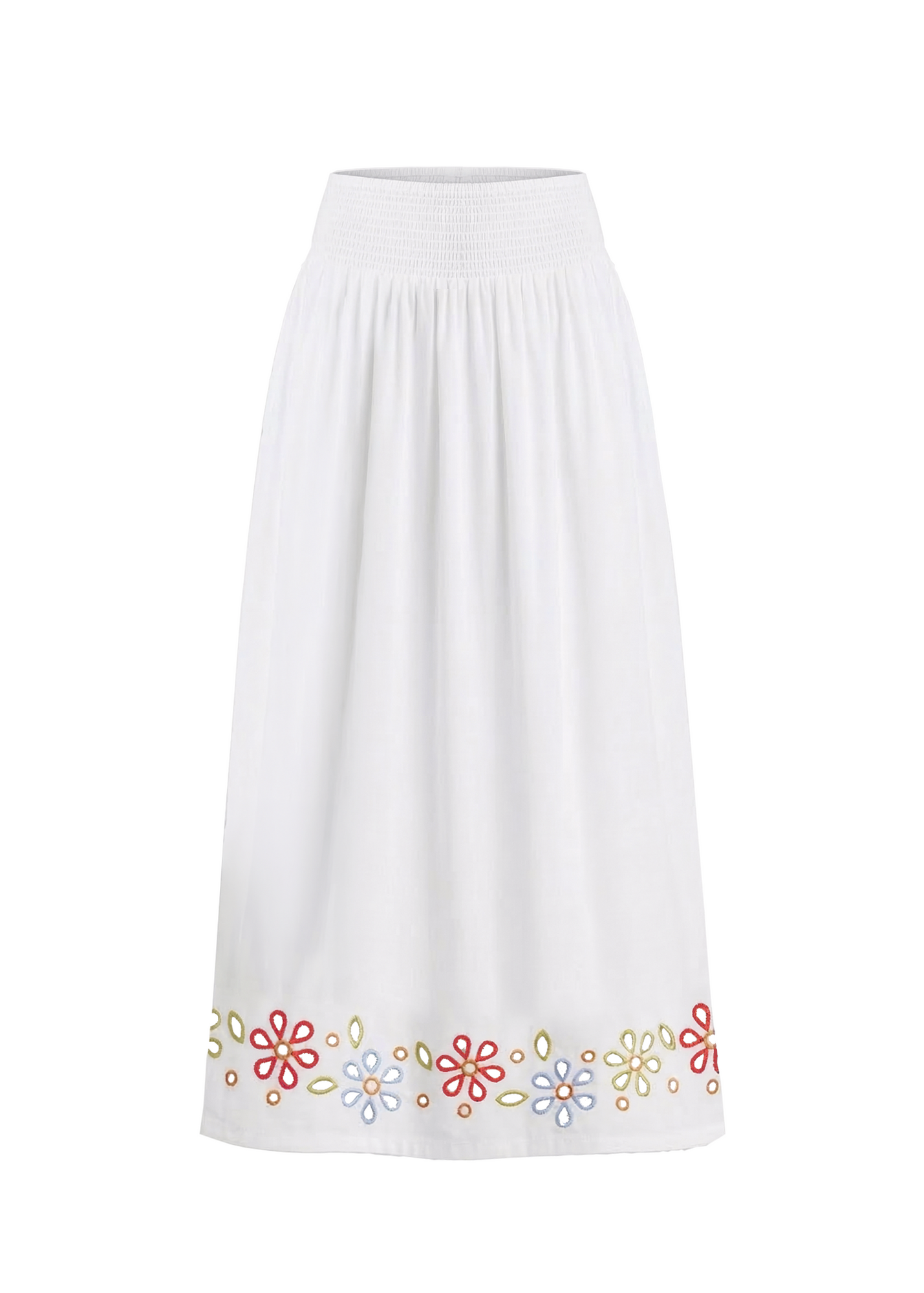 Womens | Noreen Skirt Embroidered Eyelet | Optic White