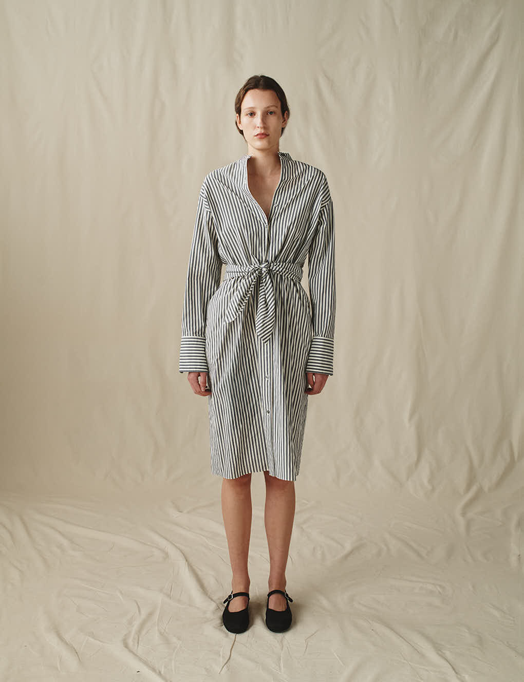 Womens | The Shirtdress in Sunwashed Stripe | Sunwashed Stripe