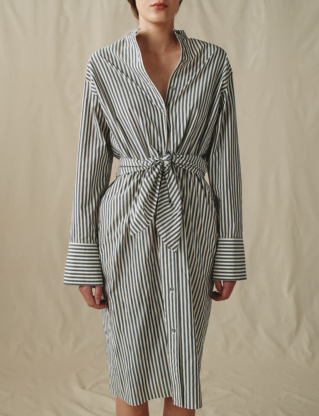 Womens | The Shirtdress in Sunwashed Stripe | Sunwashed Stripe