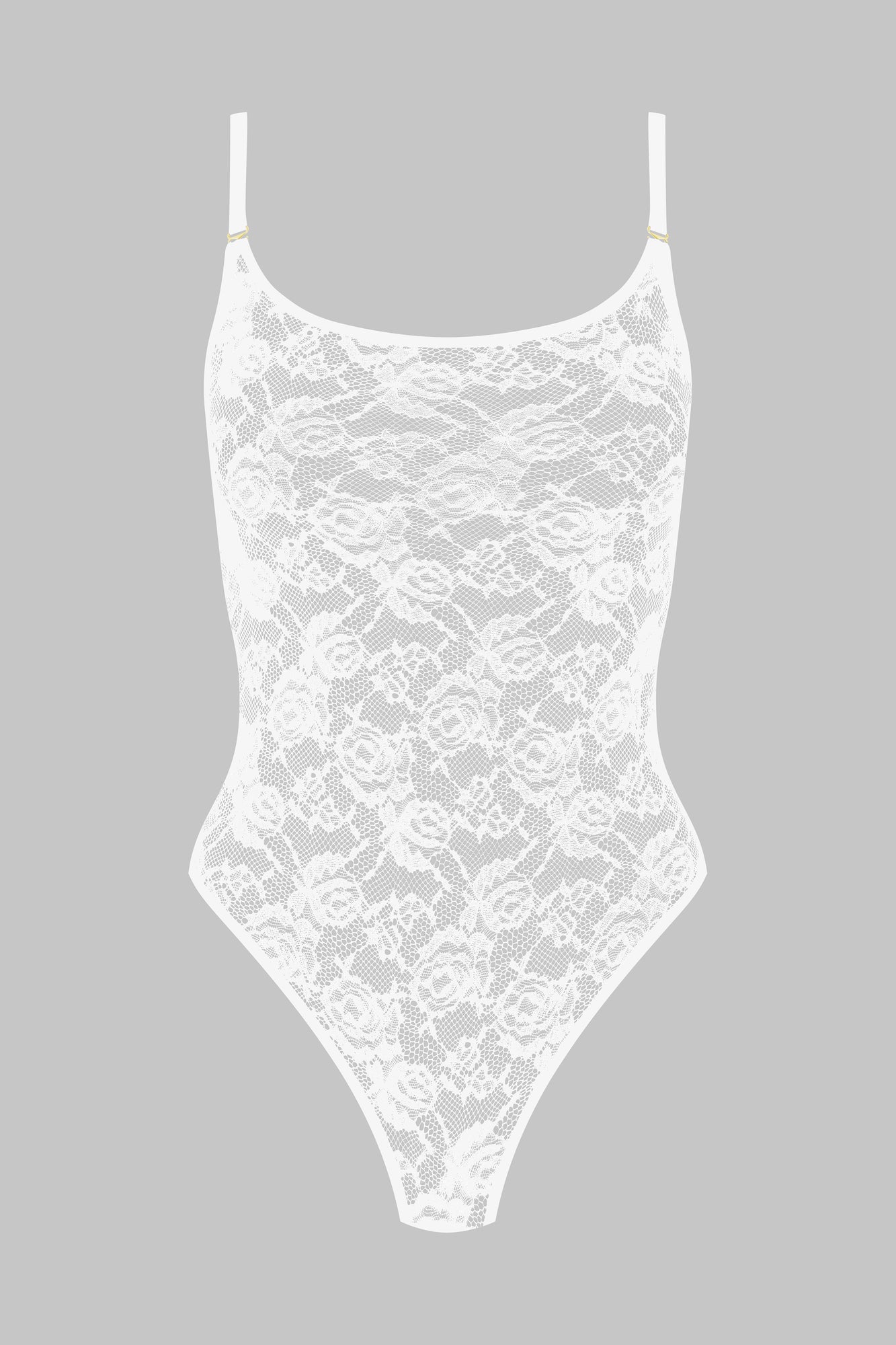 Thong bodysuit - Flashback | White