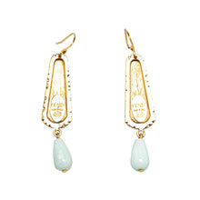 Fendi | Pre-Owned Gold Plated Turquoise French Hook Earrings | Gold