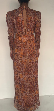 Long Dress | Brown/Paisley