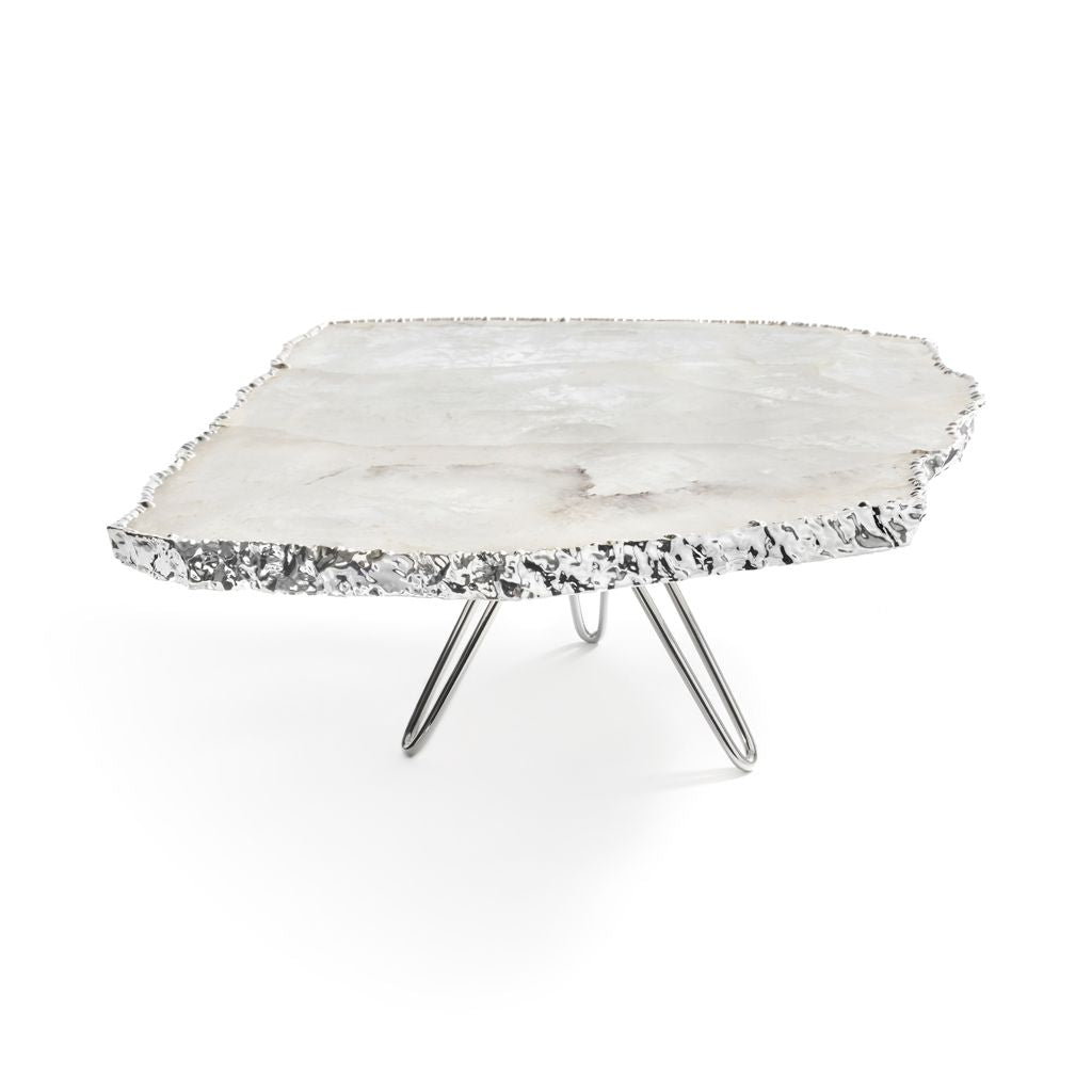 Torta Cake Stand | Pure Silver-Plated | Crystal