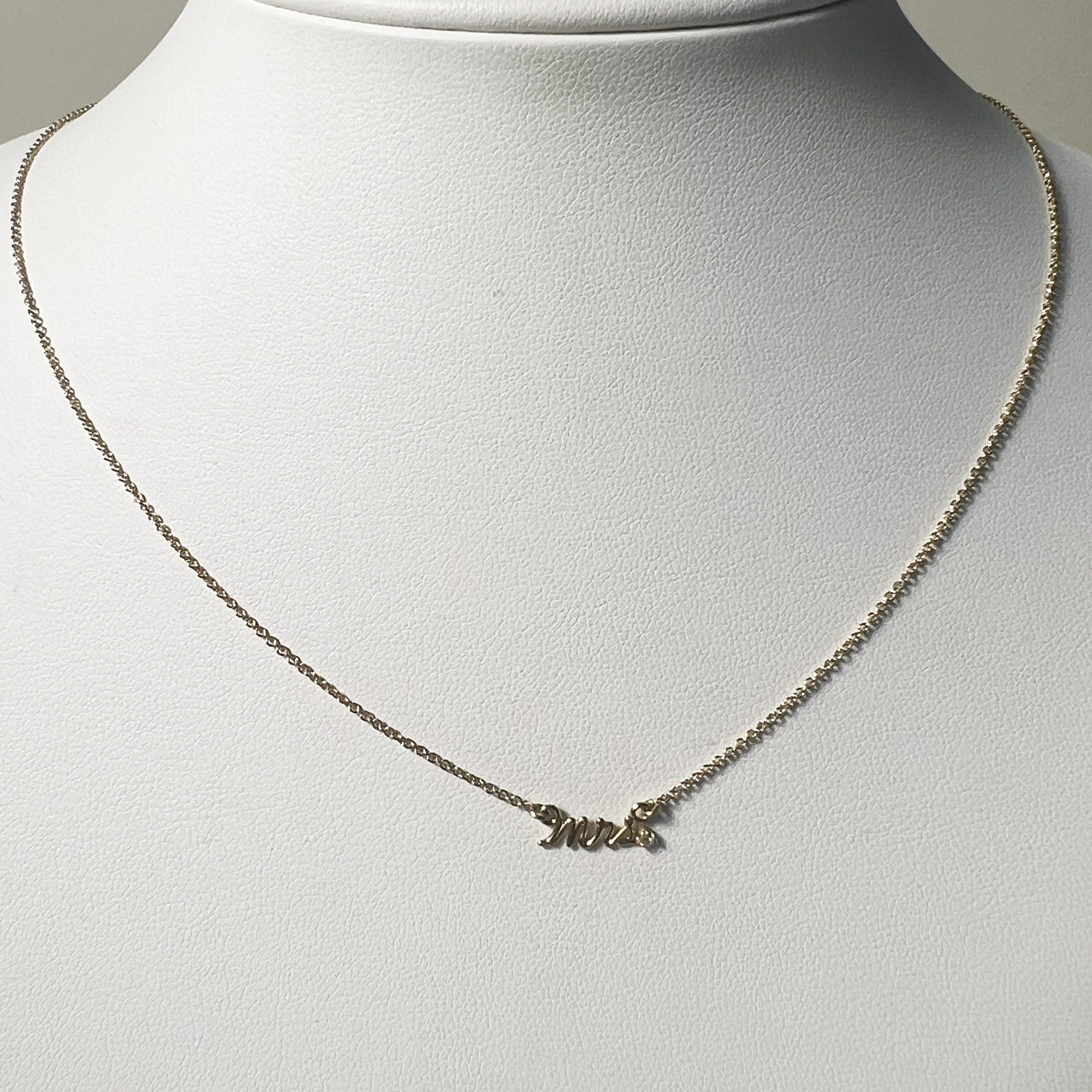 MRS Charm Necklace | 10K Yellow Gold