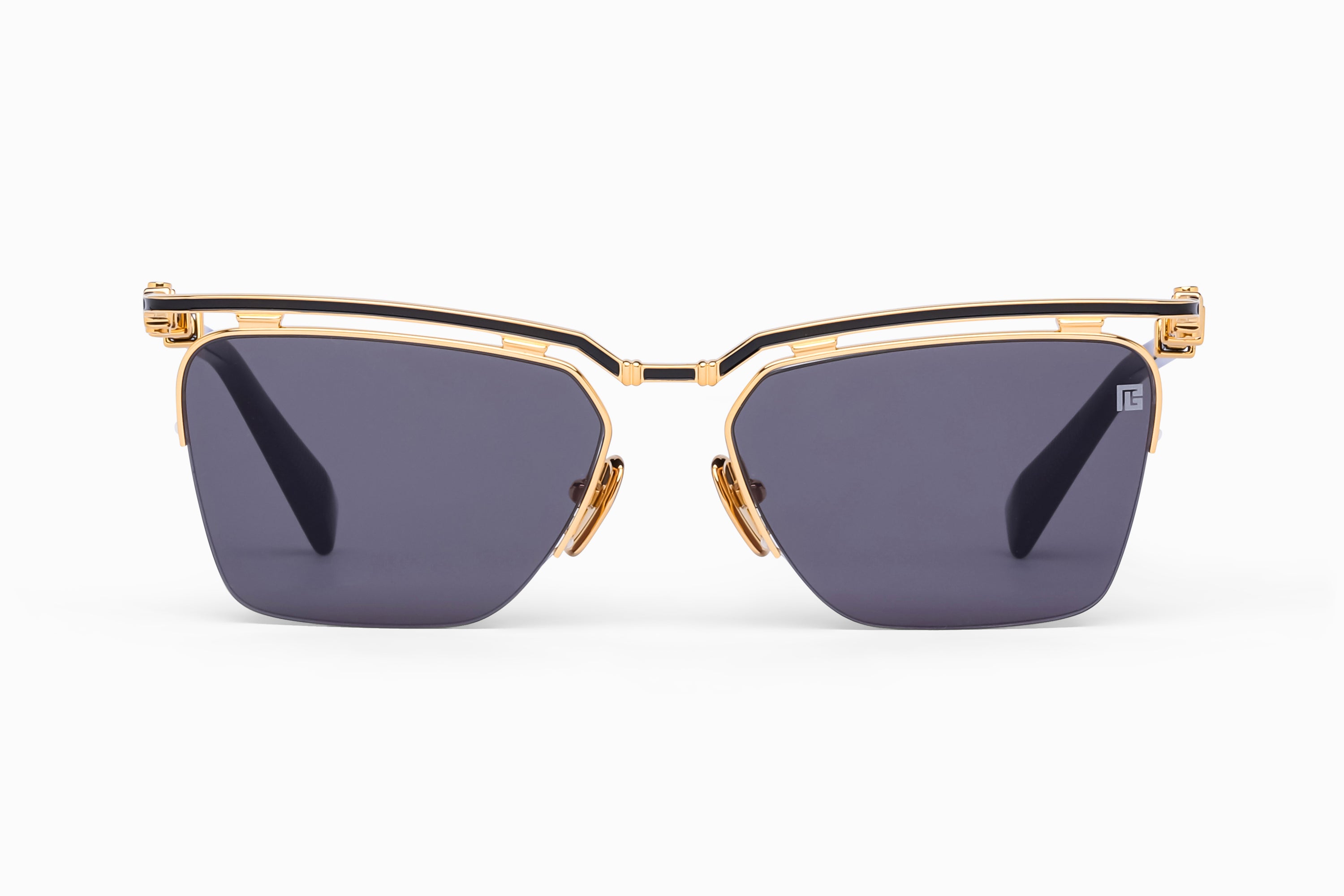 Womens | Triomphe - II Sunglass | Gold - Black Enamel - Black | Dark Grey