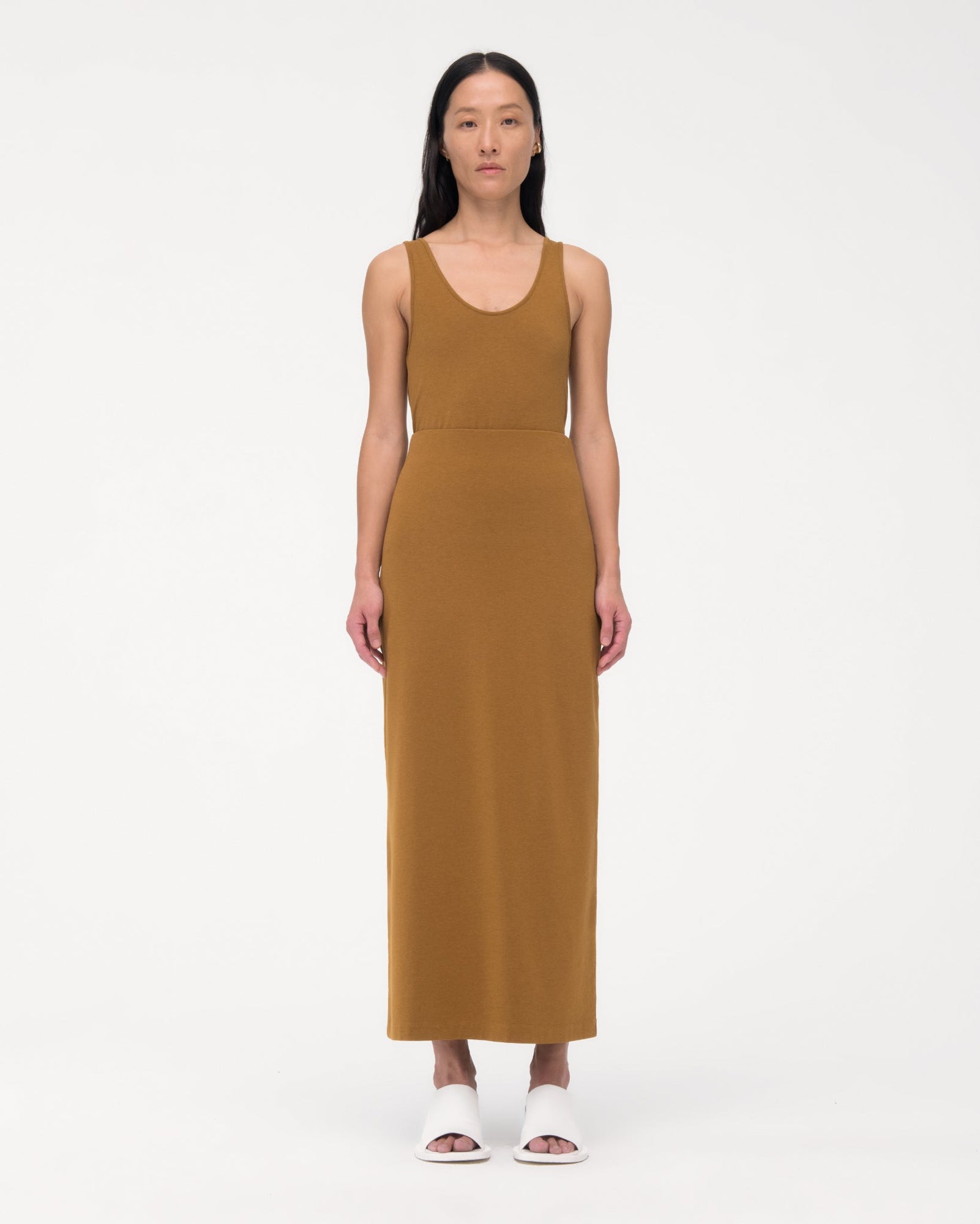Another Tomorrow Tube Skirt in Tapenade – Cotton Women's Skirt