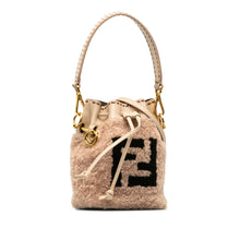 Fendi | Pre-Owned Shearling Mini Mon Tresor Bucket Bag | Pink