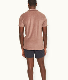 Terry Towelling Organic Cotton Towelling Resort Polo Shirt | Plum Wine