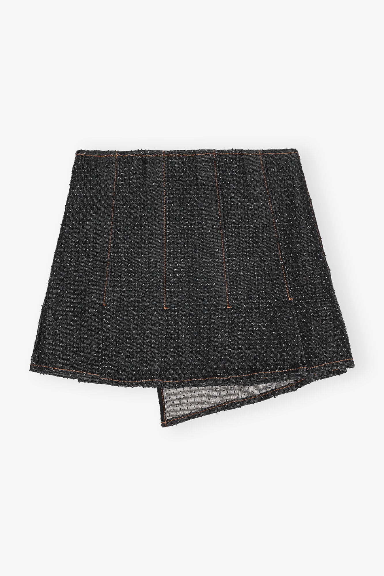 Textured Wrap Skirt | Black