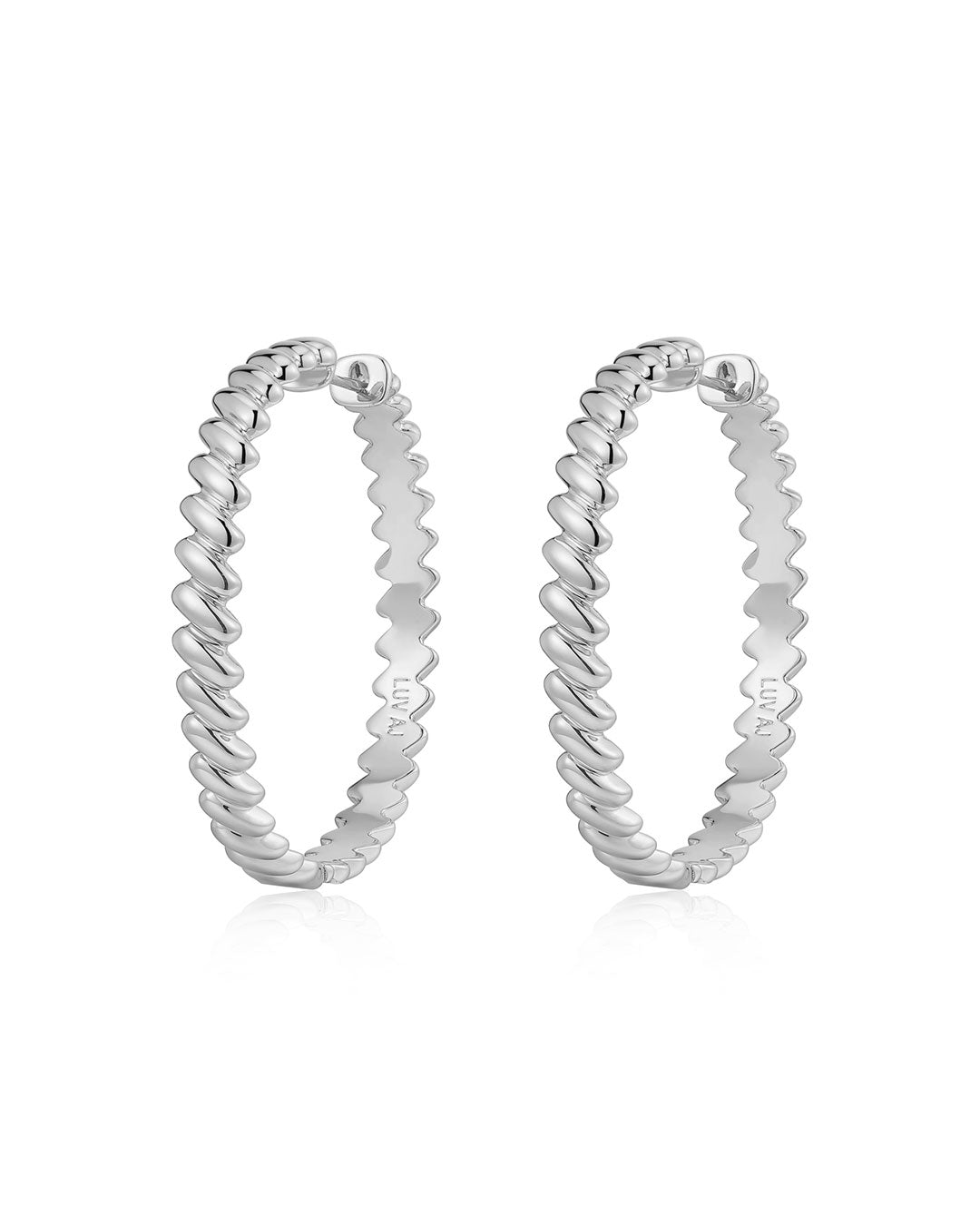 The Snake Chain Hoops | Silver