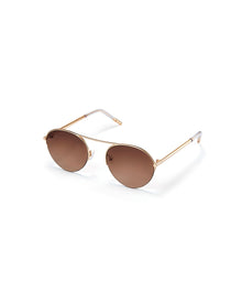 The Round | Gold | Brown Gradient Lenses