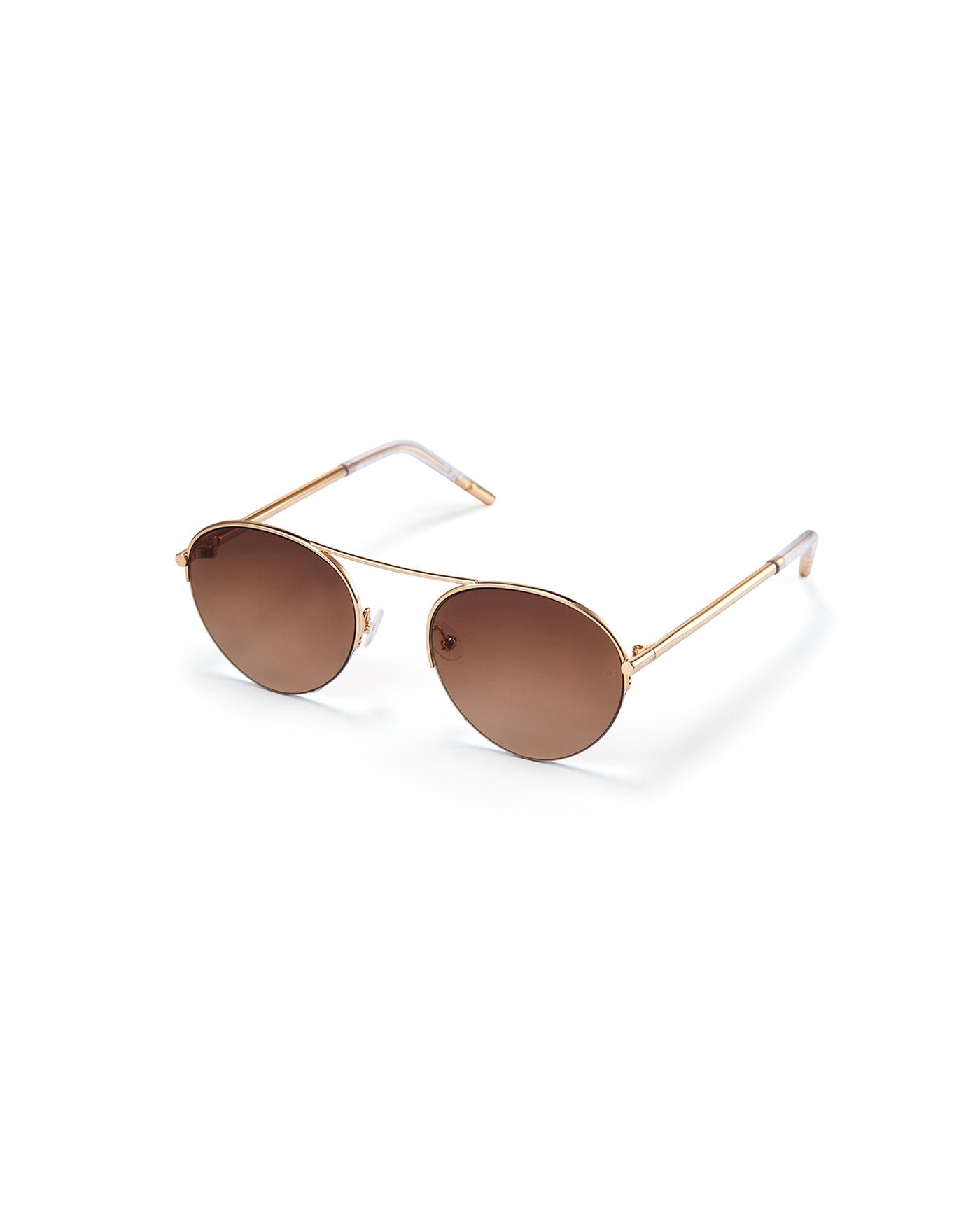 The Round | Gold | Brown Gradient Lenses