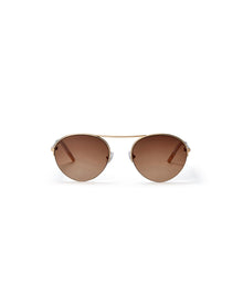 The Round | Gold | Brown Gradient Lenses