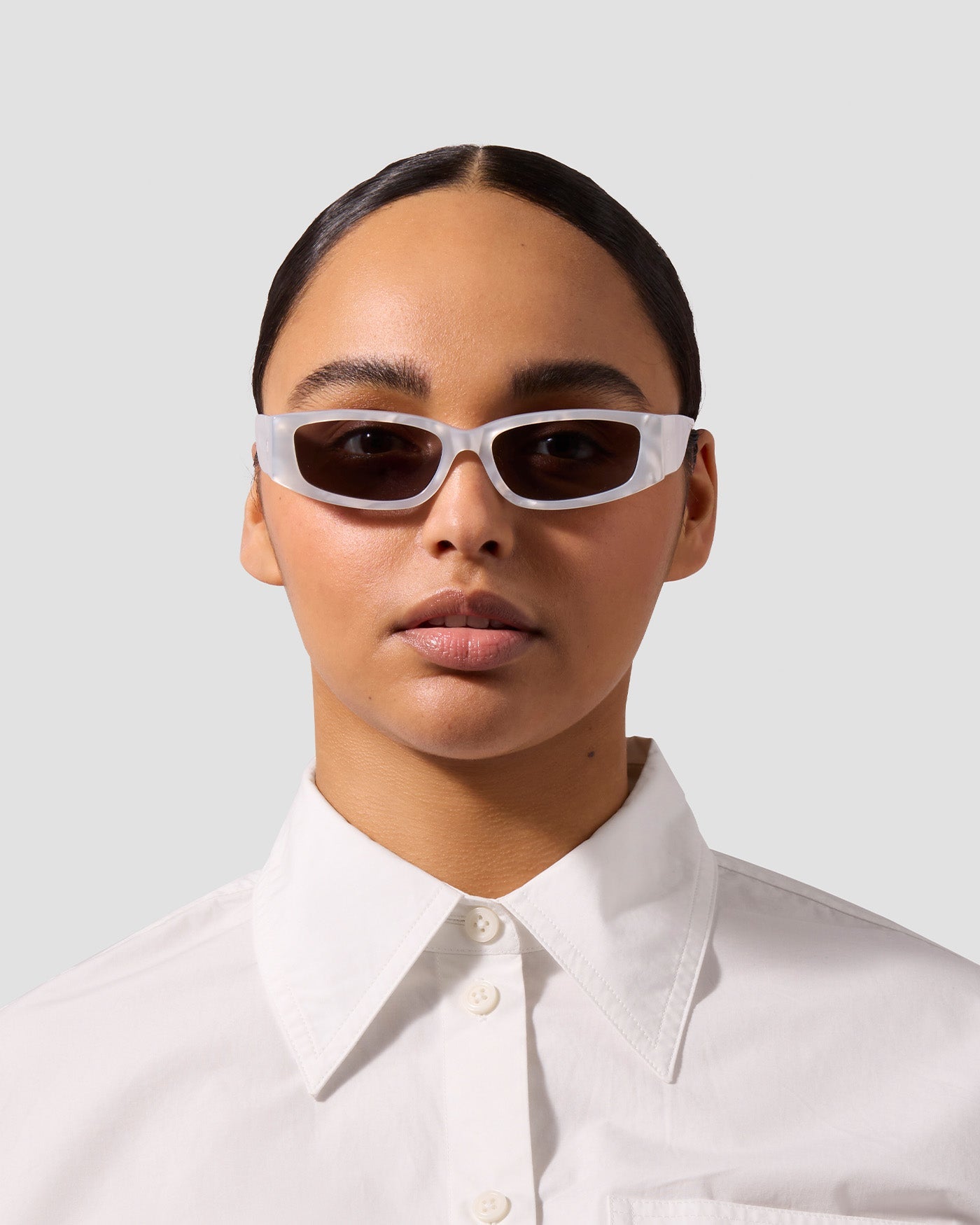 The Y2K | Mother Of Pearl | Grey Lenses