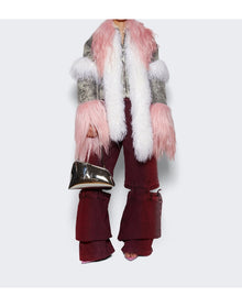The Attico | Women | Cutout Mid Rise Jeans | Red x Purple
