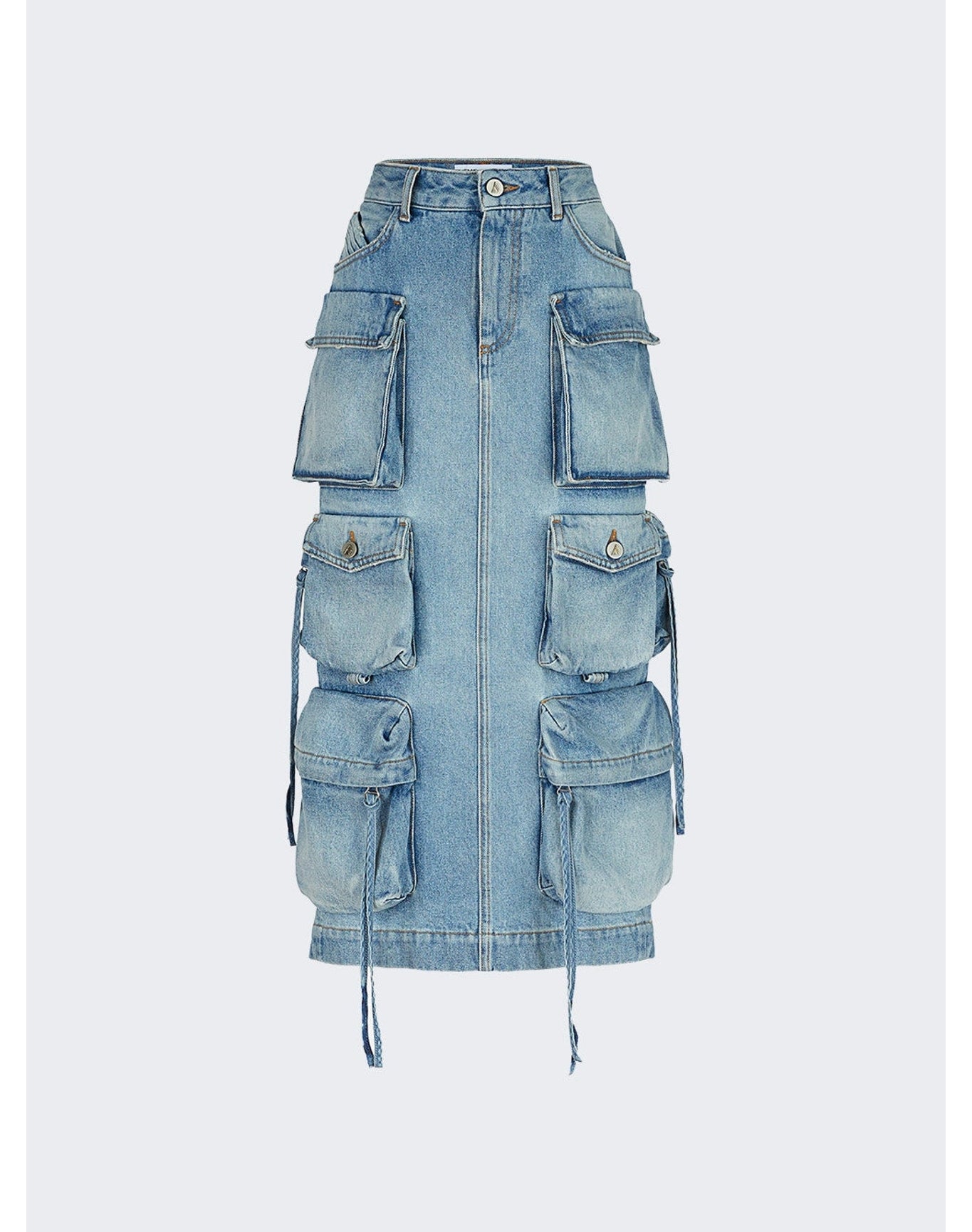 The Attico | Women | Denim Midi Skirt | Sku Blue
