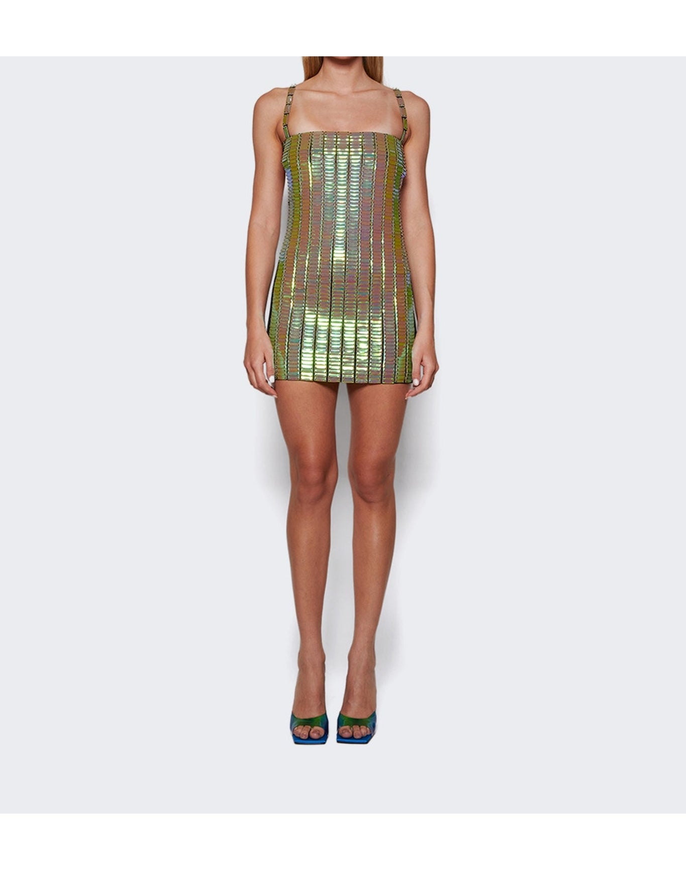 The Attico | Women | Embellished Rue Dress | Iridescent Green