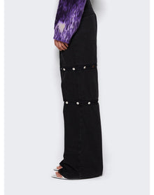 The Attico | Women | Embroidered Jeans | Black