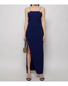 The Attico | Women | Fujiko Midi Dress | Navy Blue