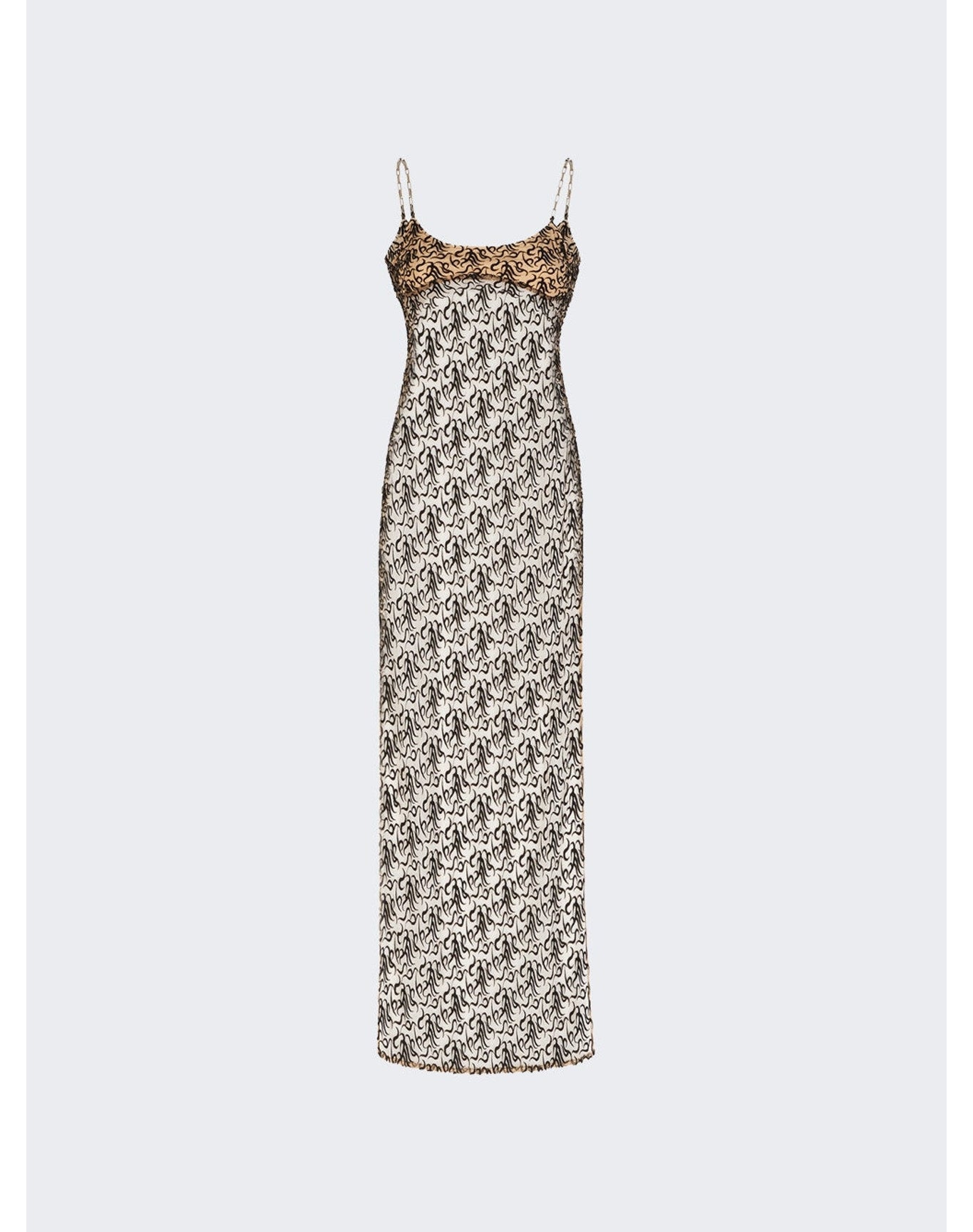 The Attico | Women | Long Dress | Champagne x Black