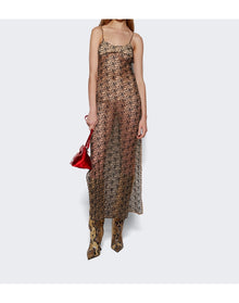 The Attico | Women | Long Dress | Champagne x Black
