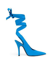 The Attico | Women | Venus Ribbon Slingback Pump | Turquoise