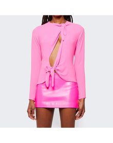 The Attico | Women | Zelda Blouse | Neon Fuchsia Pink