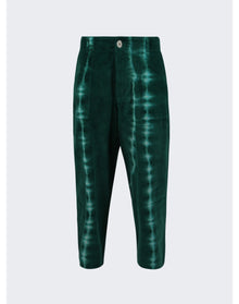 The Elder Statesman | Men | Grid Cord Work Pant | White x Pine Green