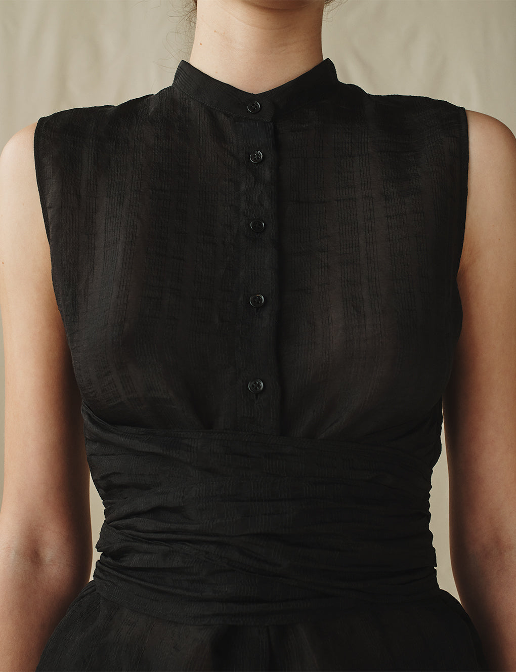 Womens | The Sheer Sash Top | Black