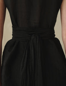 Womens | The Sheer Sash Top | Black
