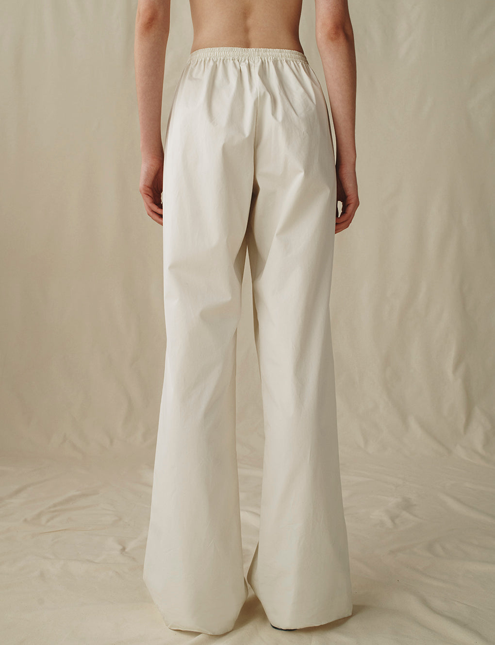 Womens | The Slouch Pants in Cotton Poplin | Cream