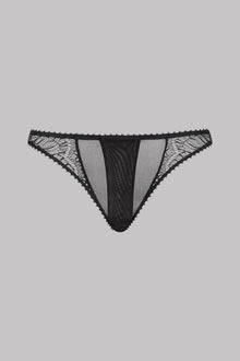 Openable thong - Accroche Coeur | Black