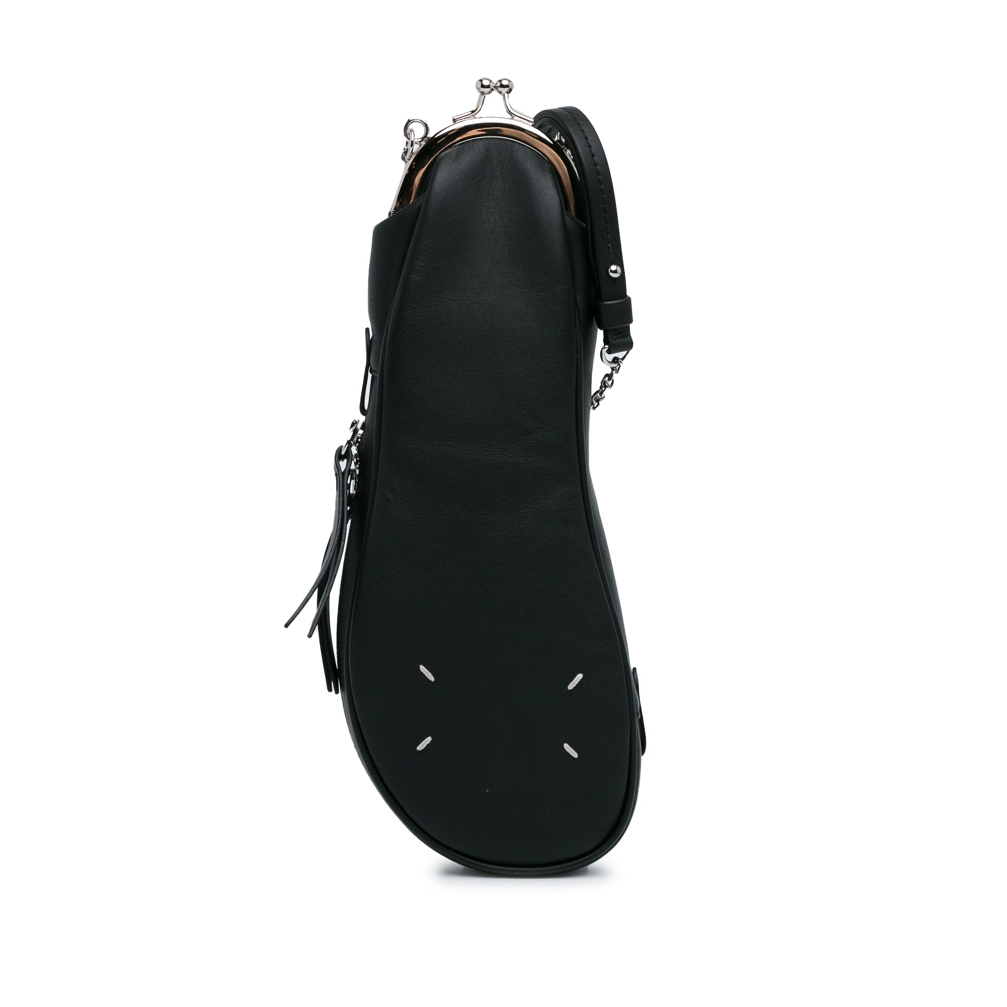 Maison Margiela | Pre-Owned Leather Tabi Crossbody | Black
