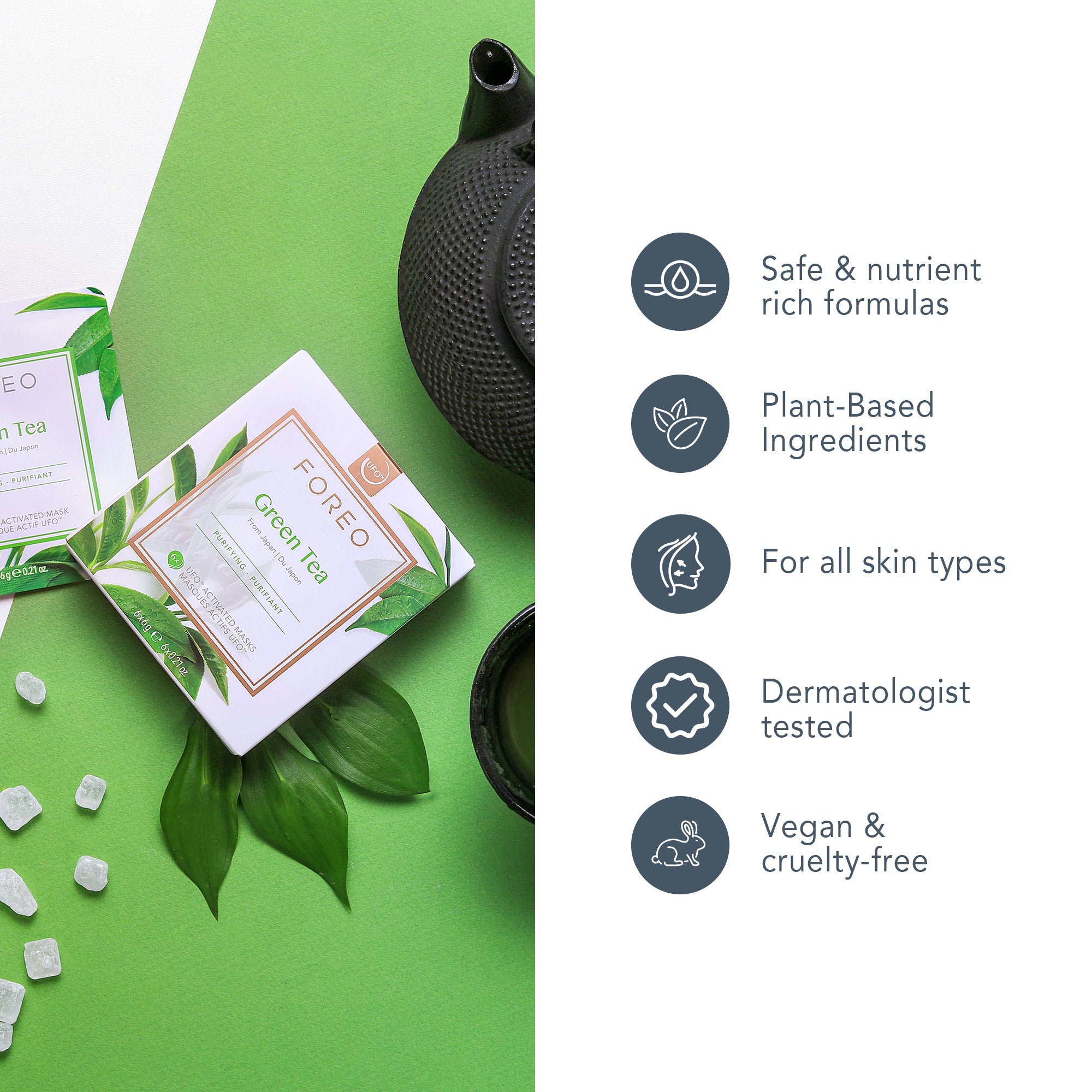 UFO Activated Mask - 6 Pack | Green Tea