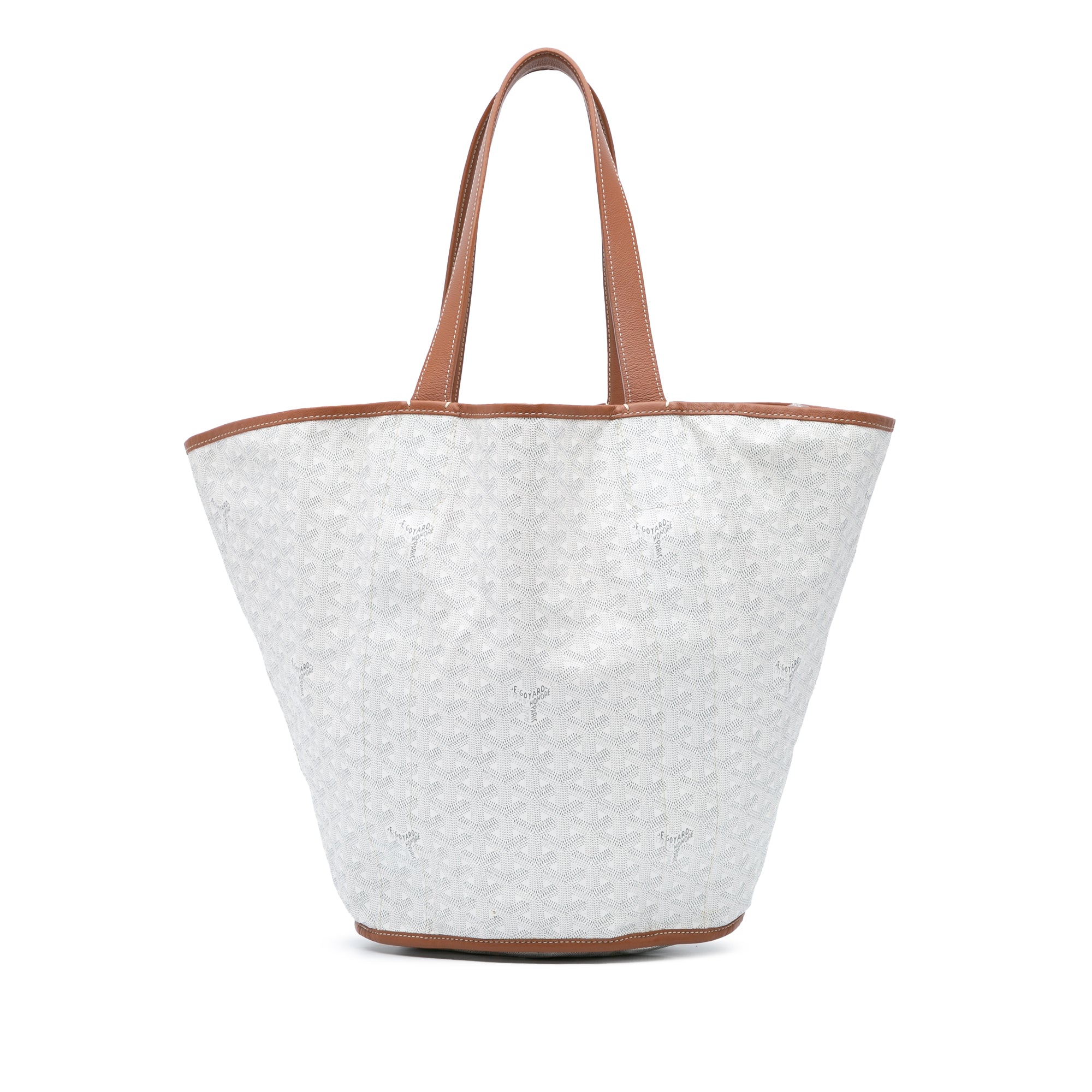 Goyard | Pre-Owned Goyardine Reversible Belharra Tote | WhiteBrownBrown