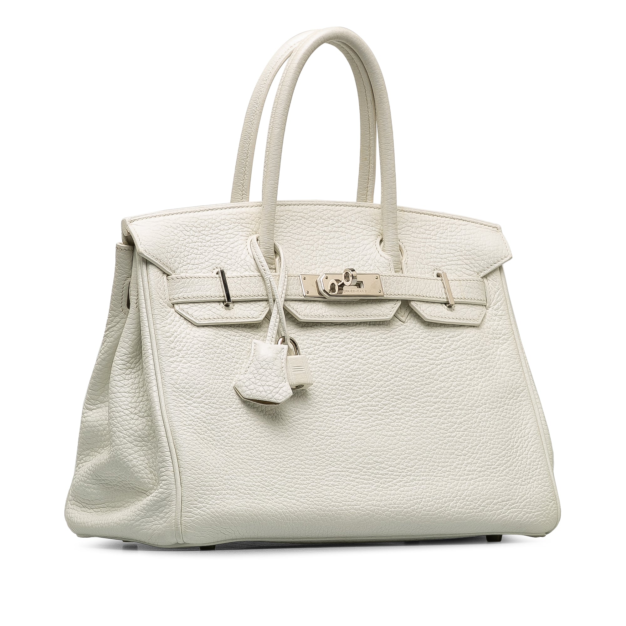 Hermes | Pre-Owned Clemence Birkin 30 | White