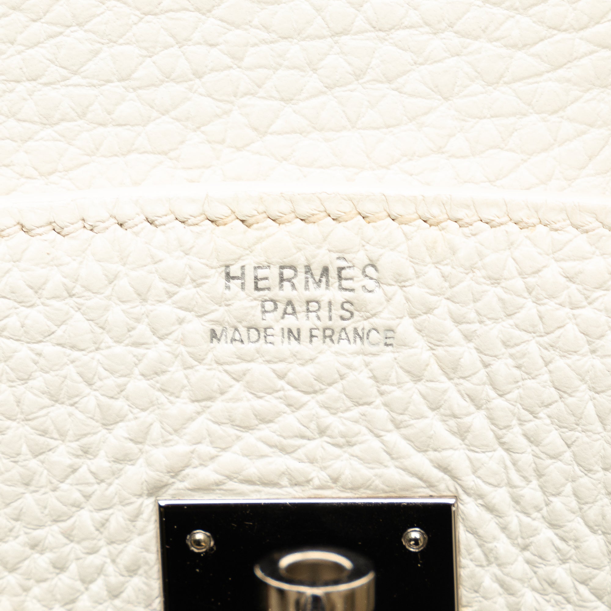 Hermes | Pre-Owned Clemence Birkin 30 | White