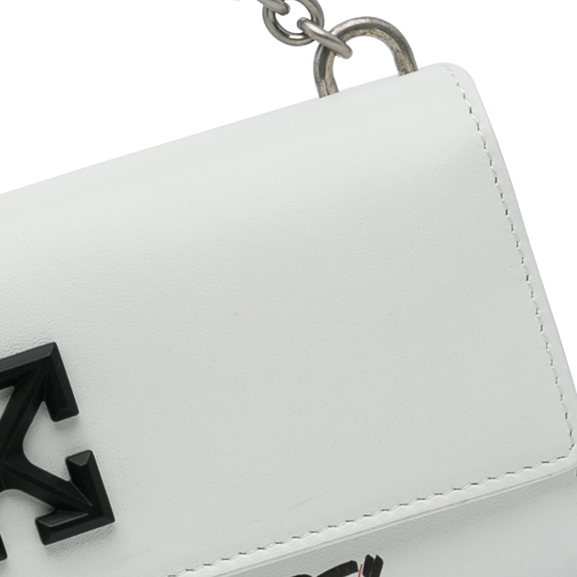 Off-White | Pre-Owned Jitney Quote Wallet on Chain | White