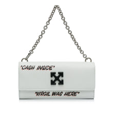 Off-White | Pre-Owned Jitney Quote Wallet on Chain | White