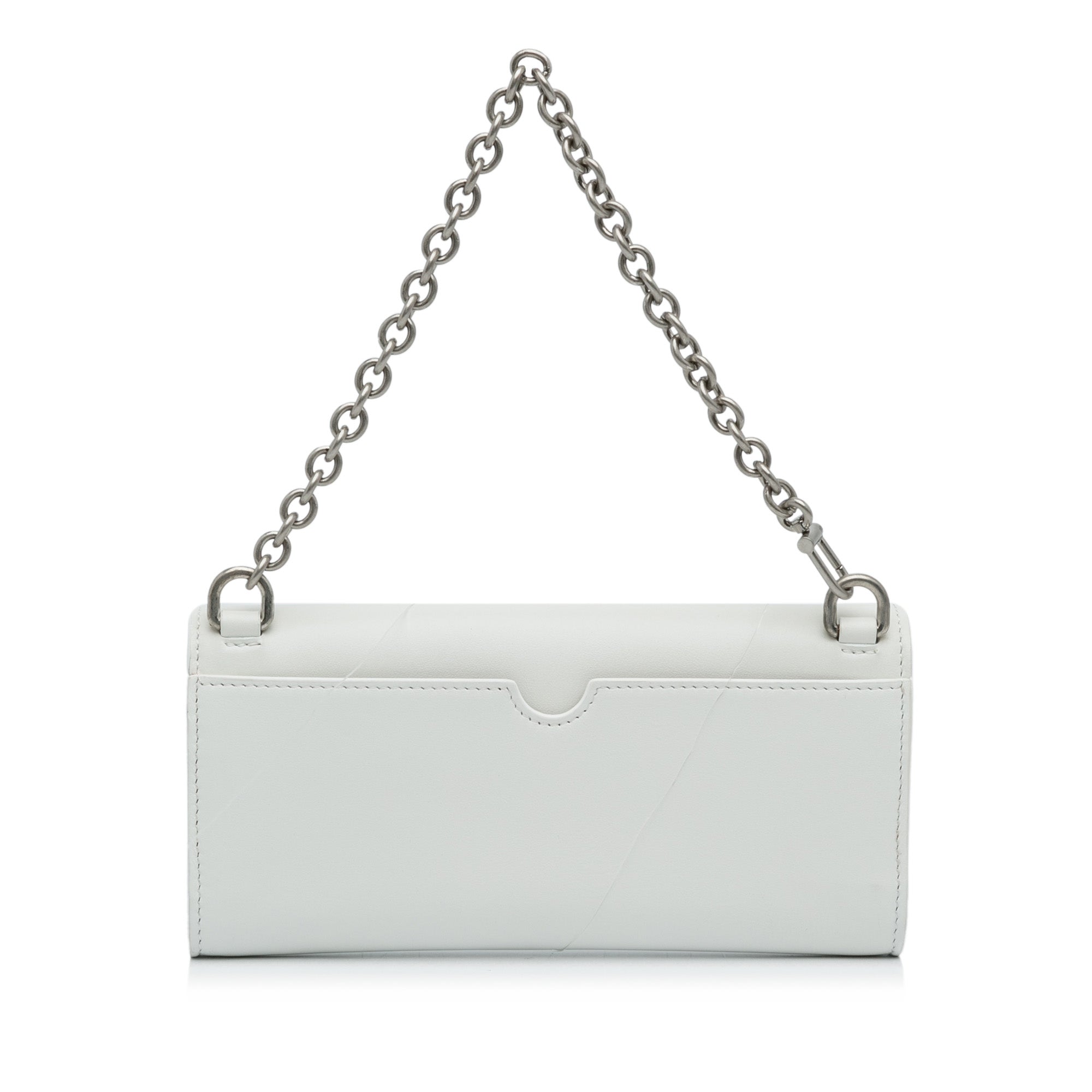 Off-White | Pre-Owned Jitney Quote Wallet on Chain | White